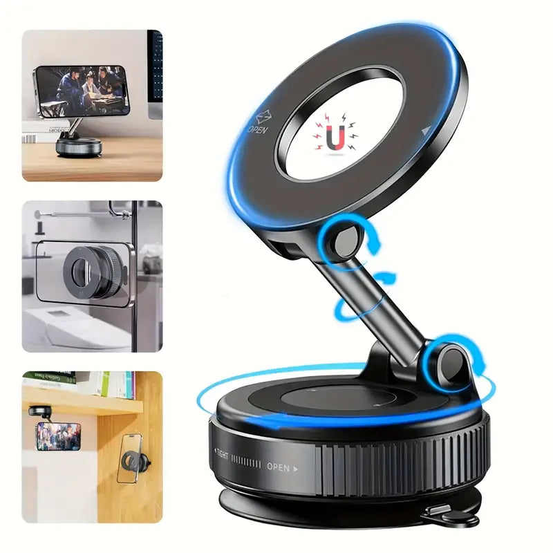 Support de téléphone magnétique 360 - Pliable & ultra polyvalent, compatible avec iPhone 16, 15, 14, 13, 12 & Android.