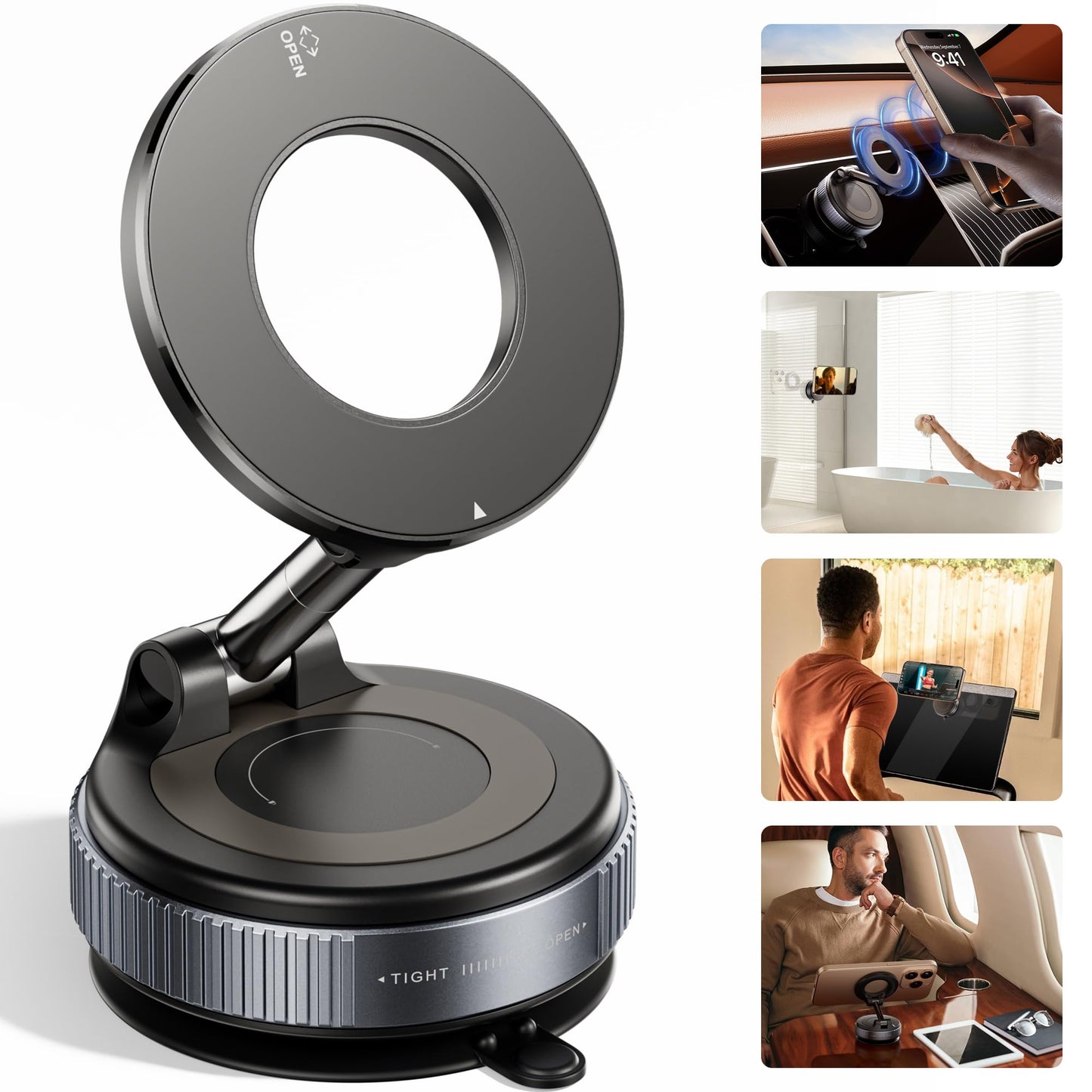 Support de téléphone magnétique 360 - Pliable & ultra polyvalent, compatible avec iPhone 16, 15, 14, 13, 12 & Android.
