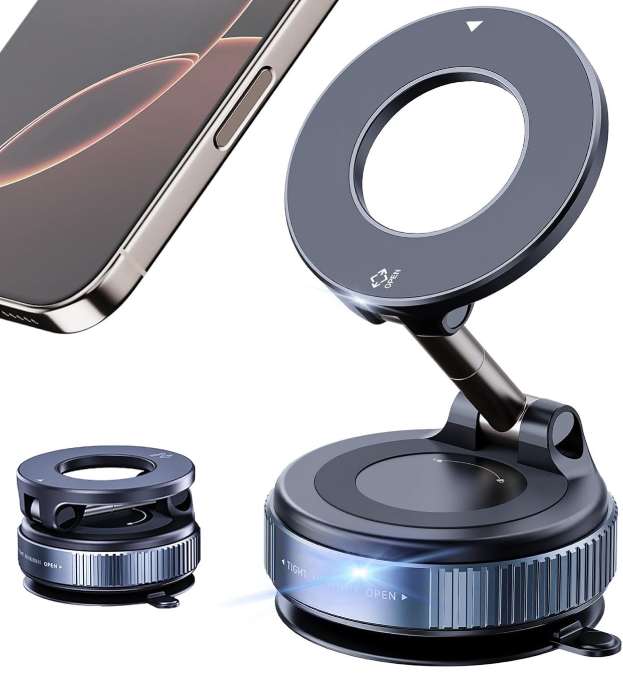 Support de téléphone magnétique 360 - Pliable & ultra polyvalent, compatible avec iPhone 16, 15, 14, 13, 12 & Android.
